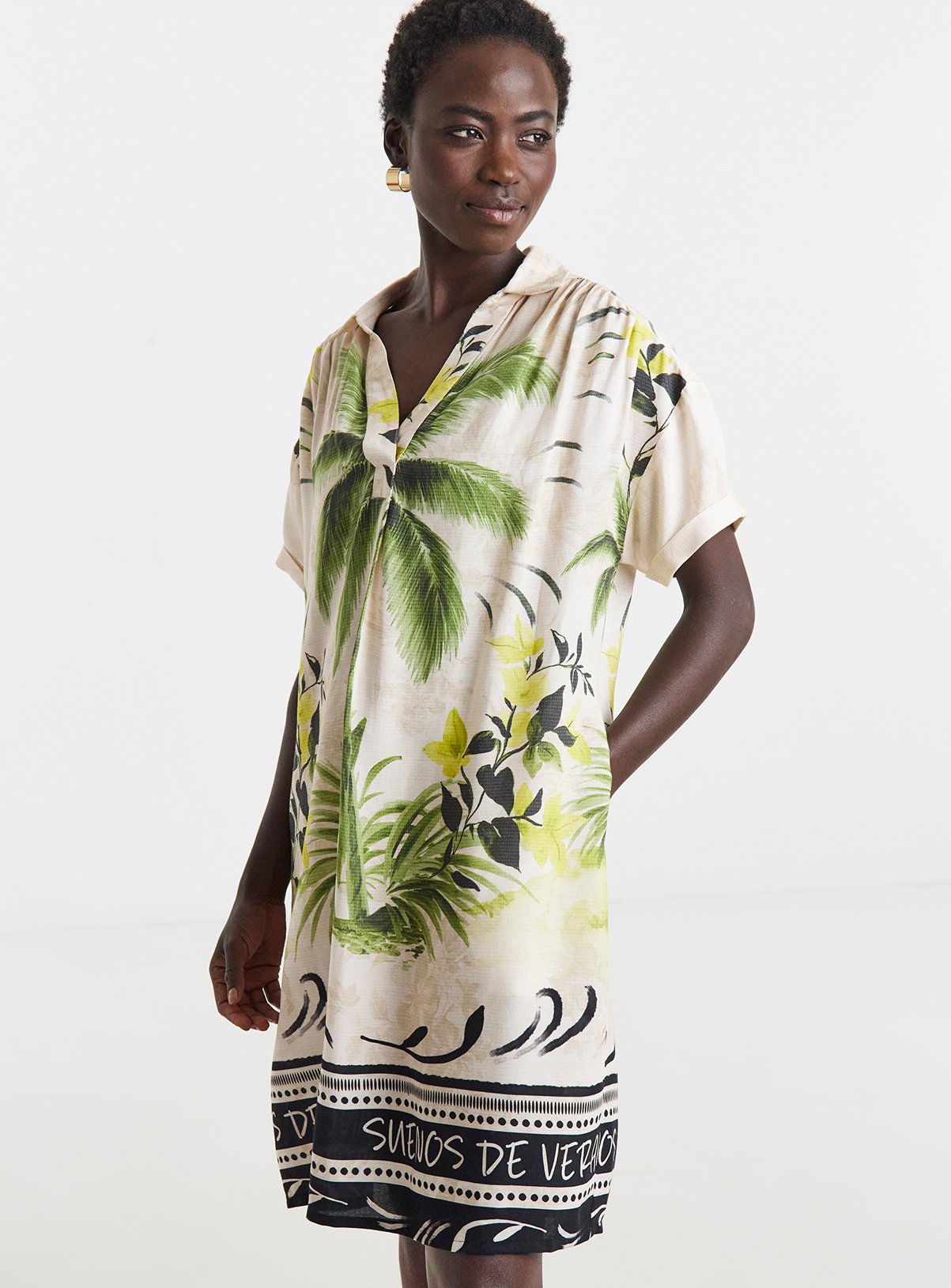 JD WILLIAMS Linen Tunic Dress 16 - Image 1 thumbnail